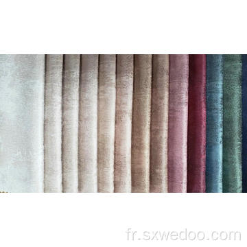 Tissu de velours canapé à bronzage en polyester teint